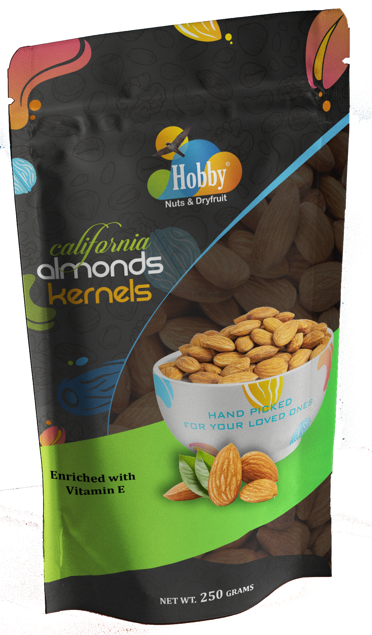 Hobby California Almond Kernals - 250 Gms